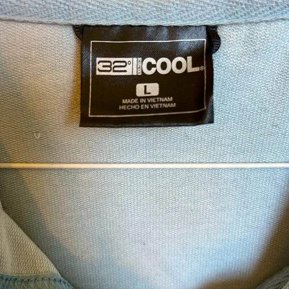 32 Degrees women’s full zip light weight hoodie. Soft blue. Large. - Picture 3 of 3